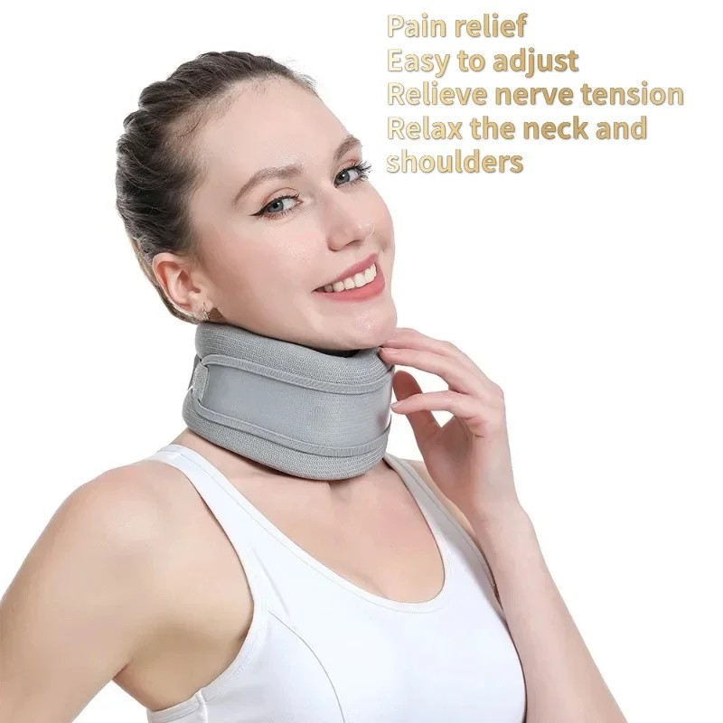 Adjustable Neck Brace Cervical Support Collar for Sleeping and Pain Relief