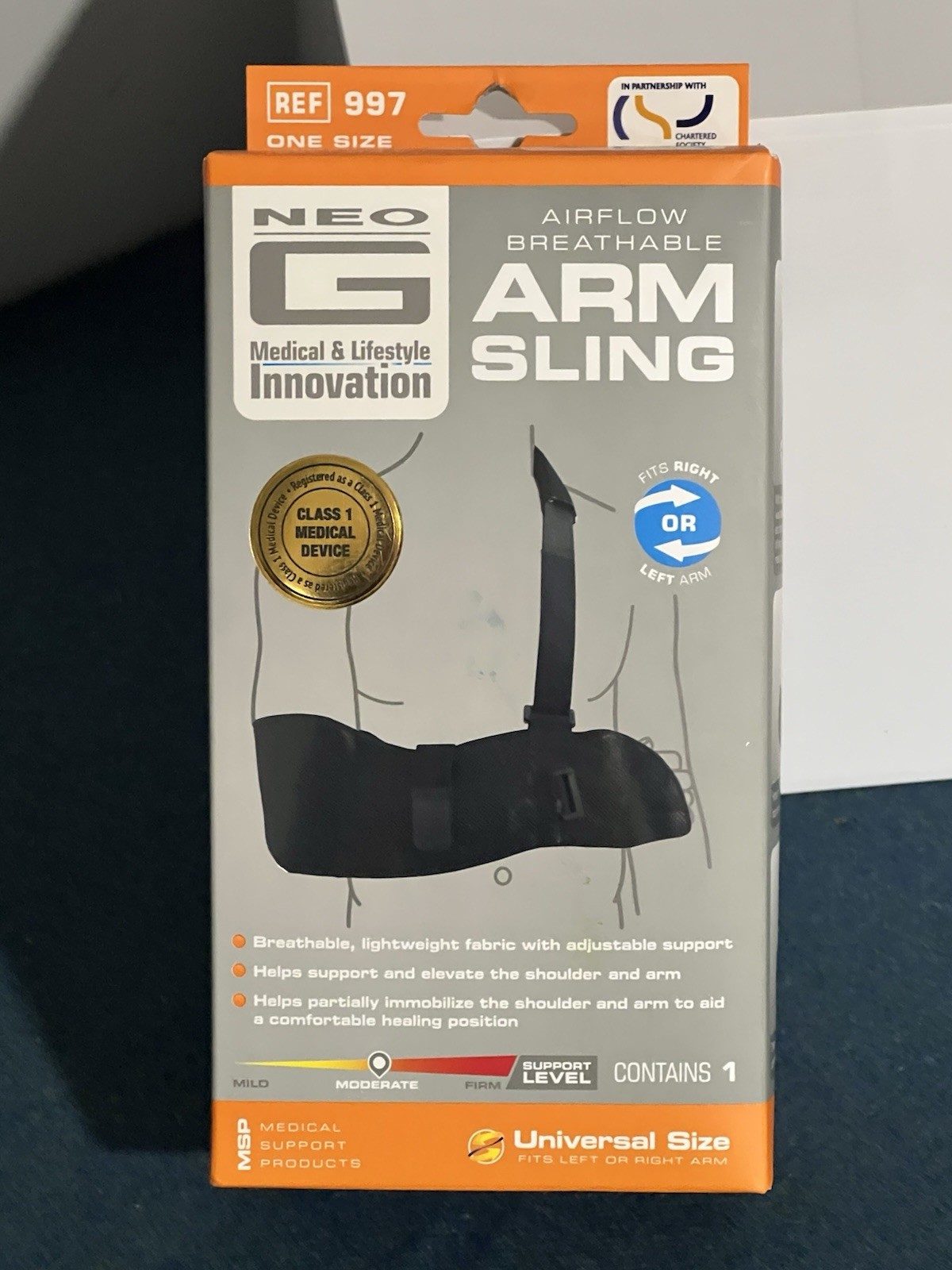 Neo G Airflow Breathable Arm Sling Universal Size New In Box