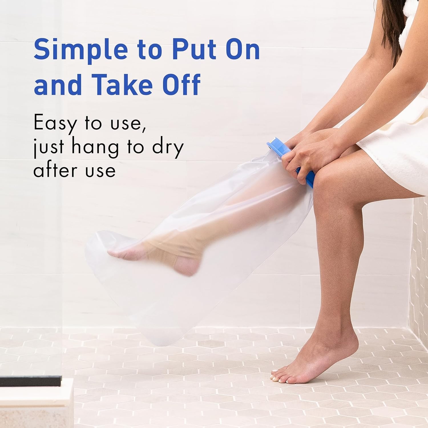 100% Waterproof Cast Cover for Shower – Reusable & Comfortable Foot Protector