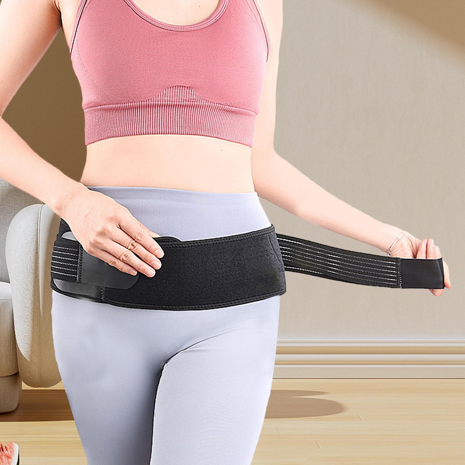 Sacroiliac Belt Elastic Hip Support Brace Adjustable Si Support Belt Women Men
