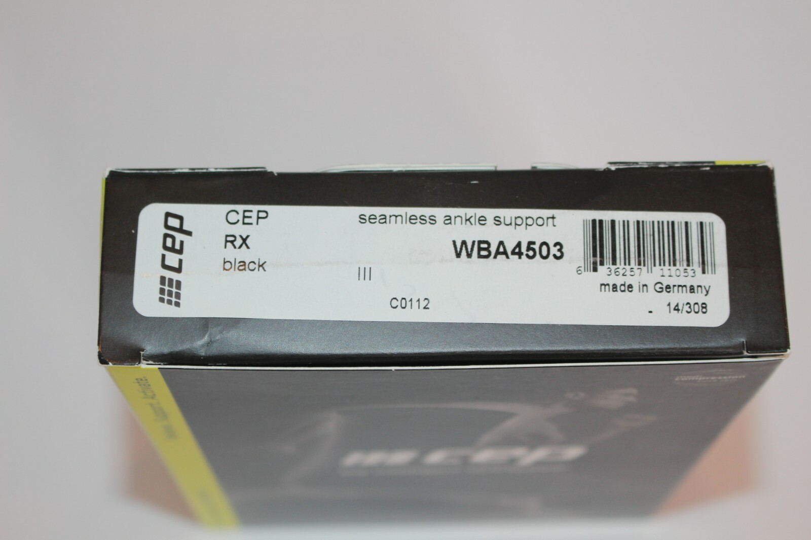 CEP Rx Ortho Seamless Ankle Support Size 3 III Black WBA4503 NEW