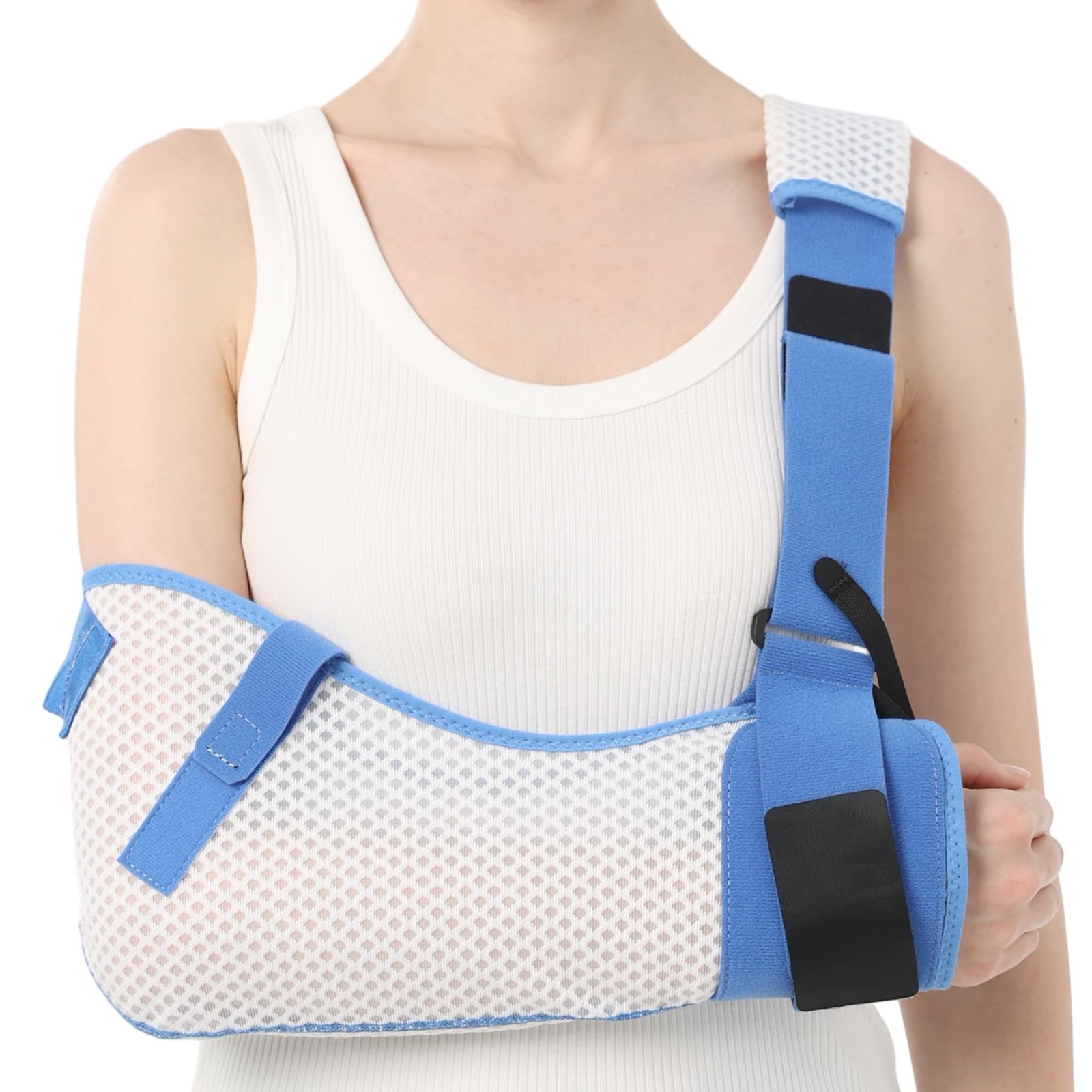 Arm Sling for Shoulder Injury with Waist Strap – Immobilizer Brace Support fo…