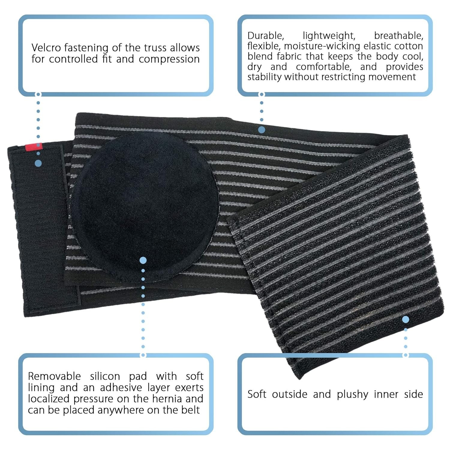 Umbilical Hernia Belt for Men Women, Abdominal Binder 6.25″ Band | Hernia Pa…