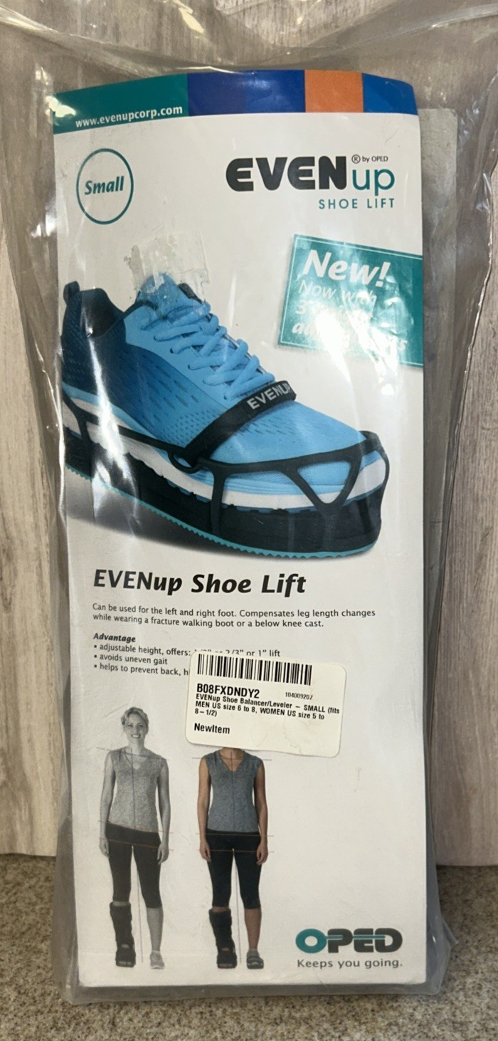 OPED EvenUp Shoe Lift w/3 Height Adjustments 1/3″, 2/3″, or 1″; Medium