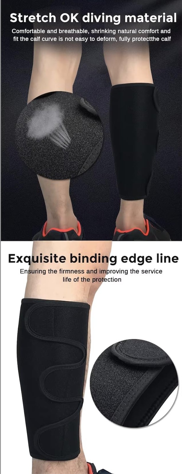 Calf Compression Sleeve – Neoprene Support wrap for shin splints, Calf Pain R…