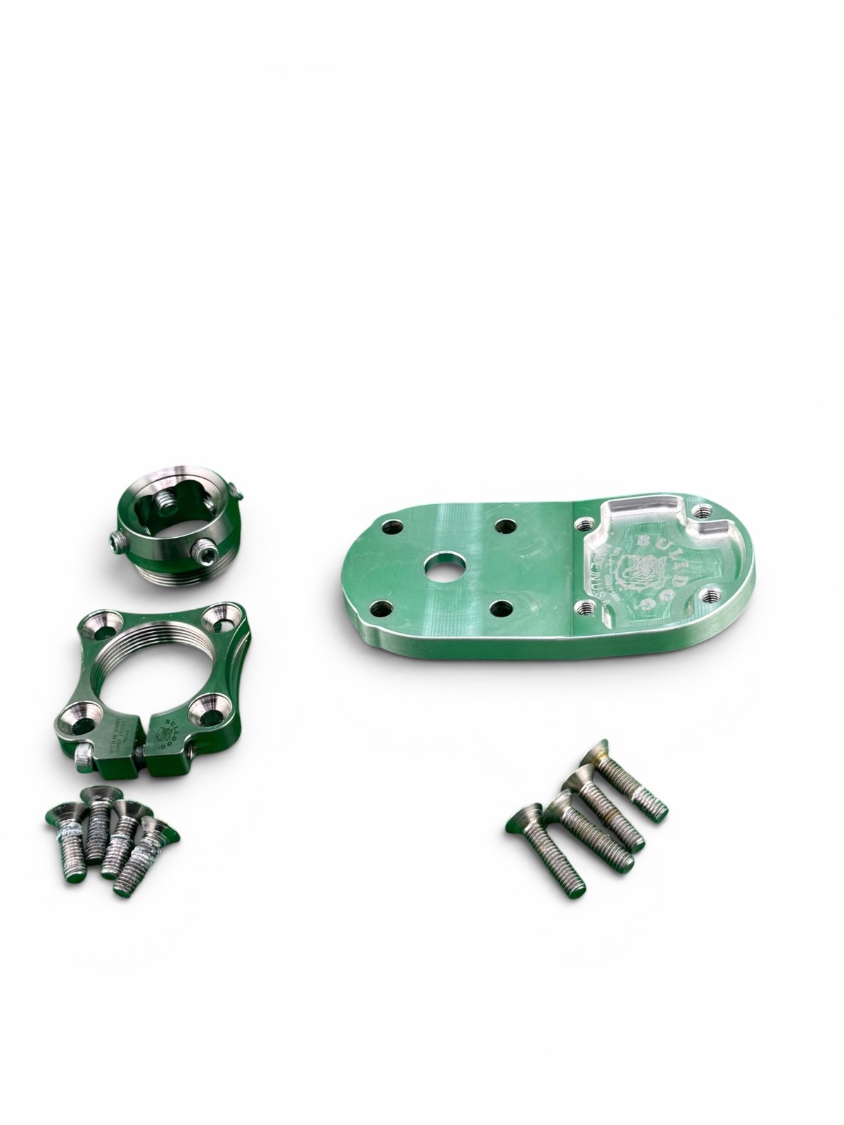 Bulldog prosthetic components. 8 degree flexion plate, rotator.