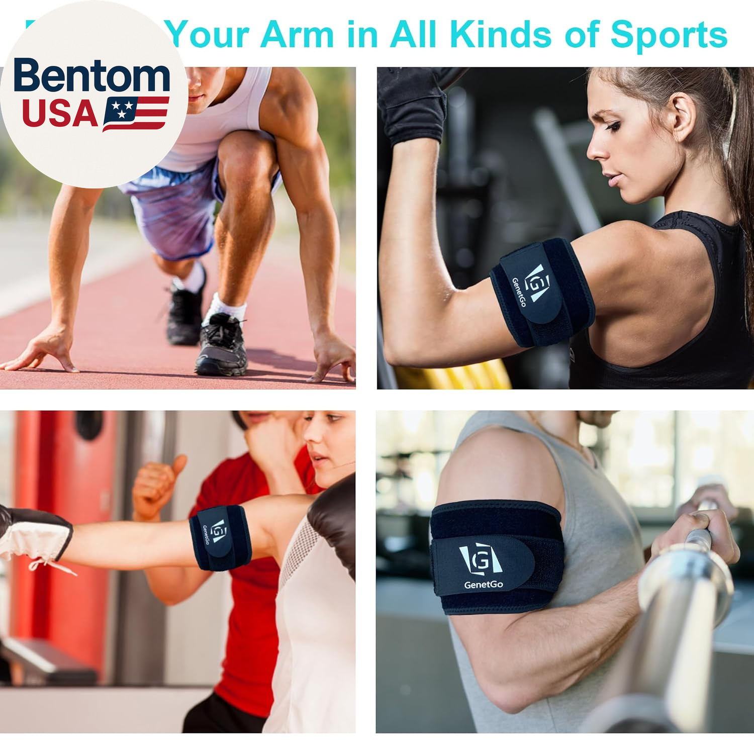 Bicep & Tricep Tendonitis Brace Compression Sleeve – Pain Relief for Bicep and T