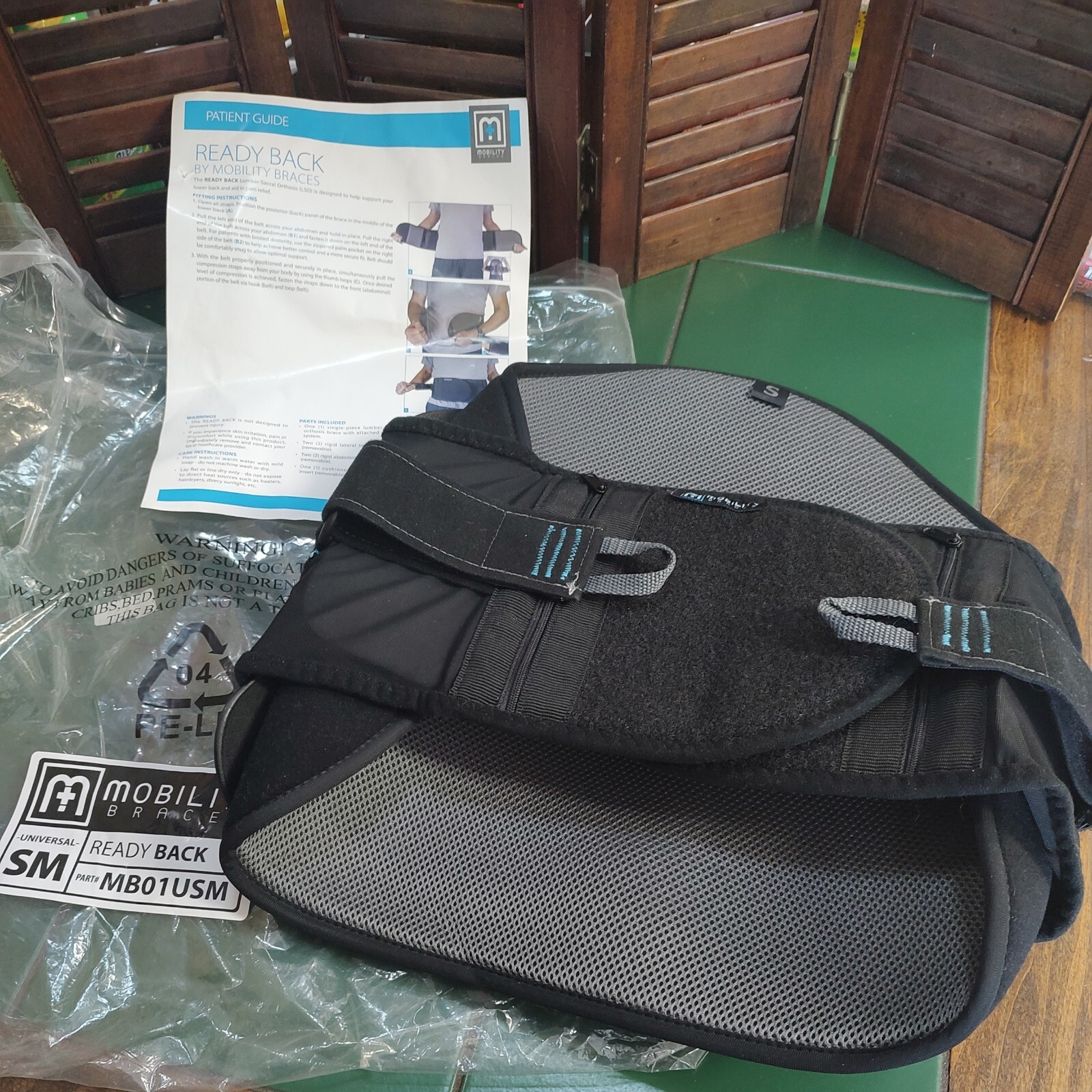 NEW MOBILITY BRACE READY BACK *SMALL*