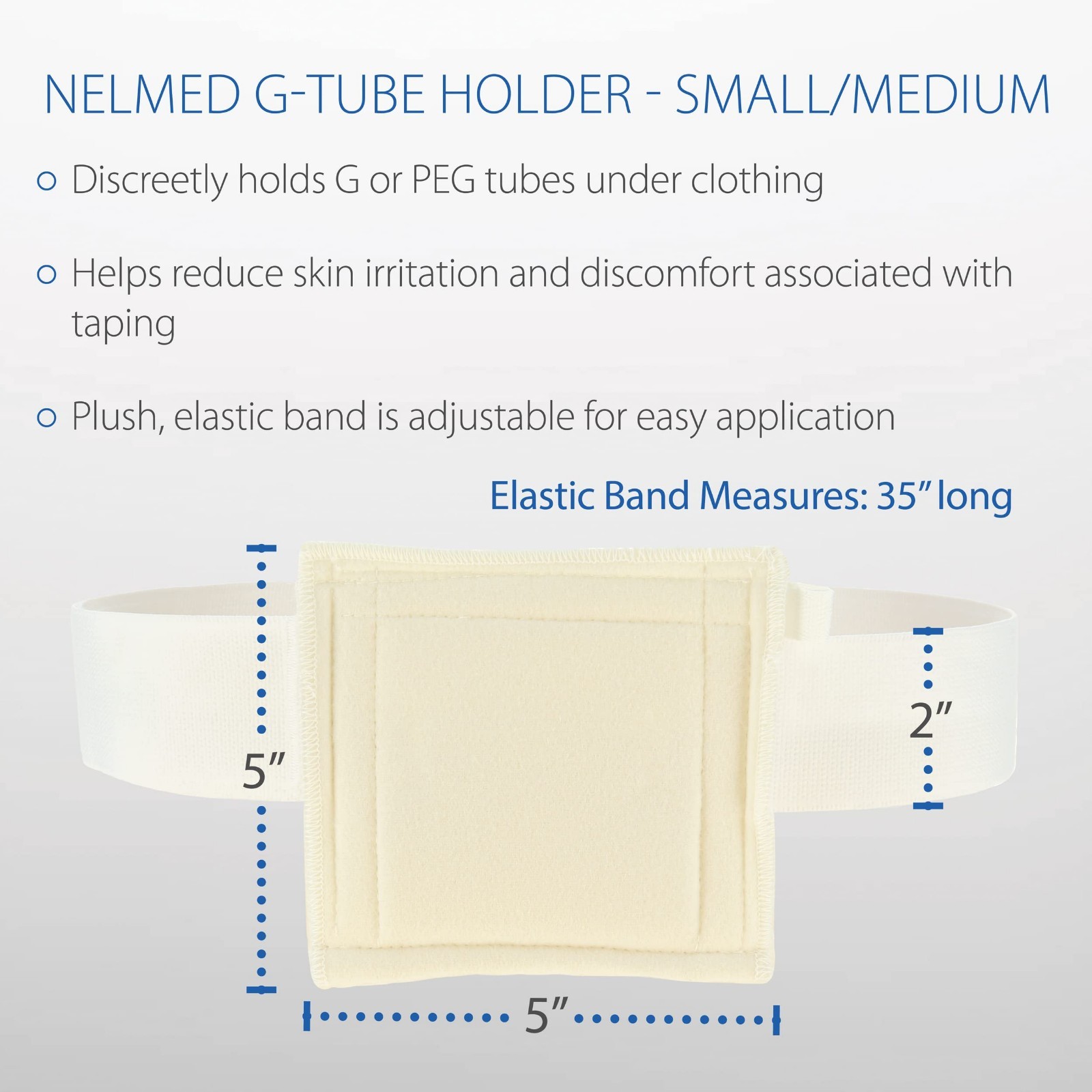 Adjustable Feeding Tube Holder for PEG, G, J Tubes – Discreet Support Belt (30-4