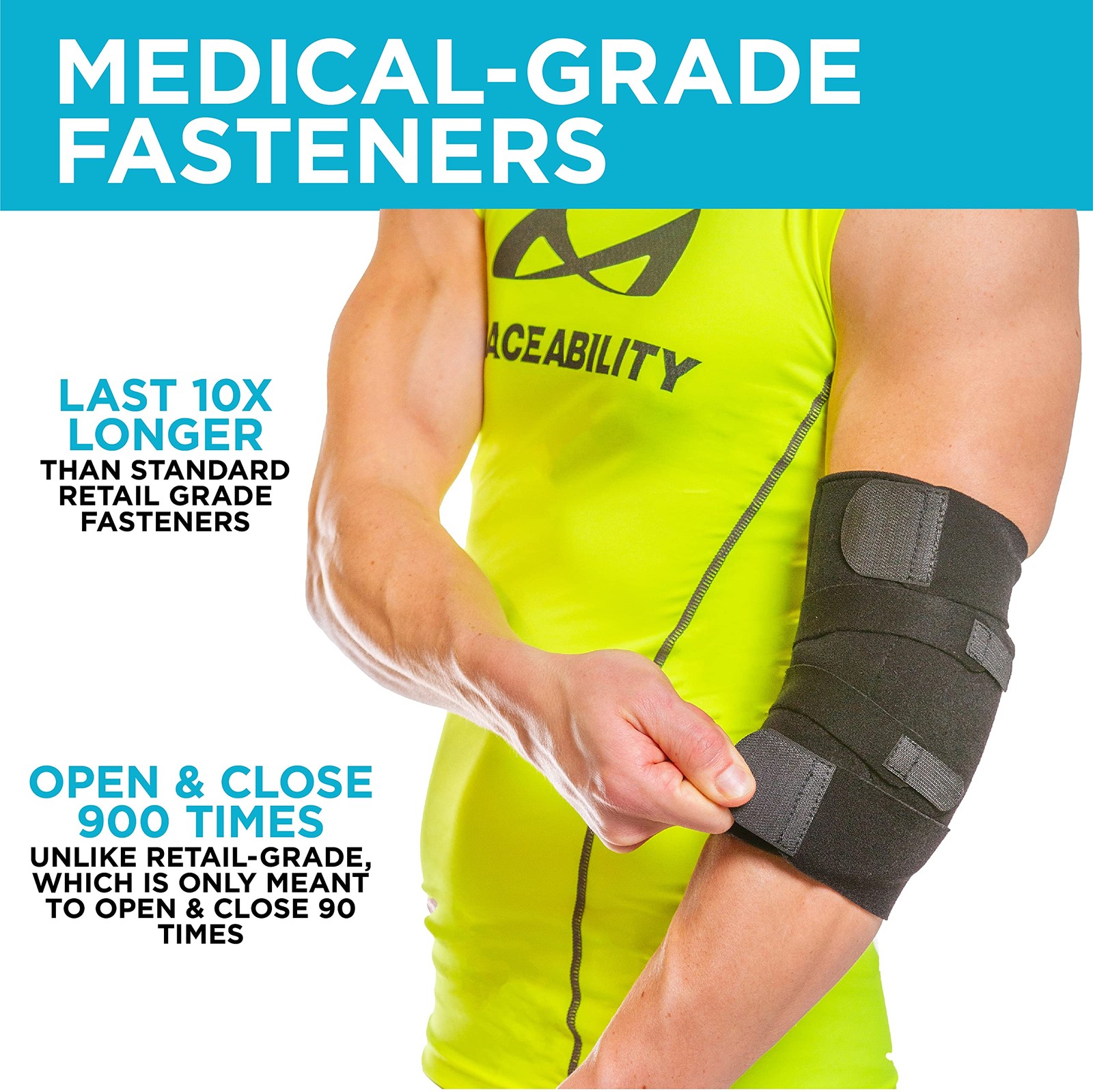 BraceAbility Cubital Tunnel Syndrome Brace – Ulnar Nerve One Size, Black