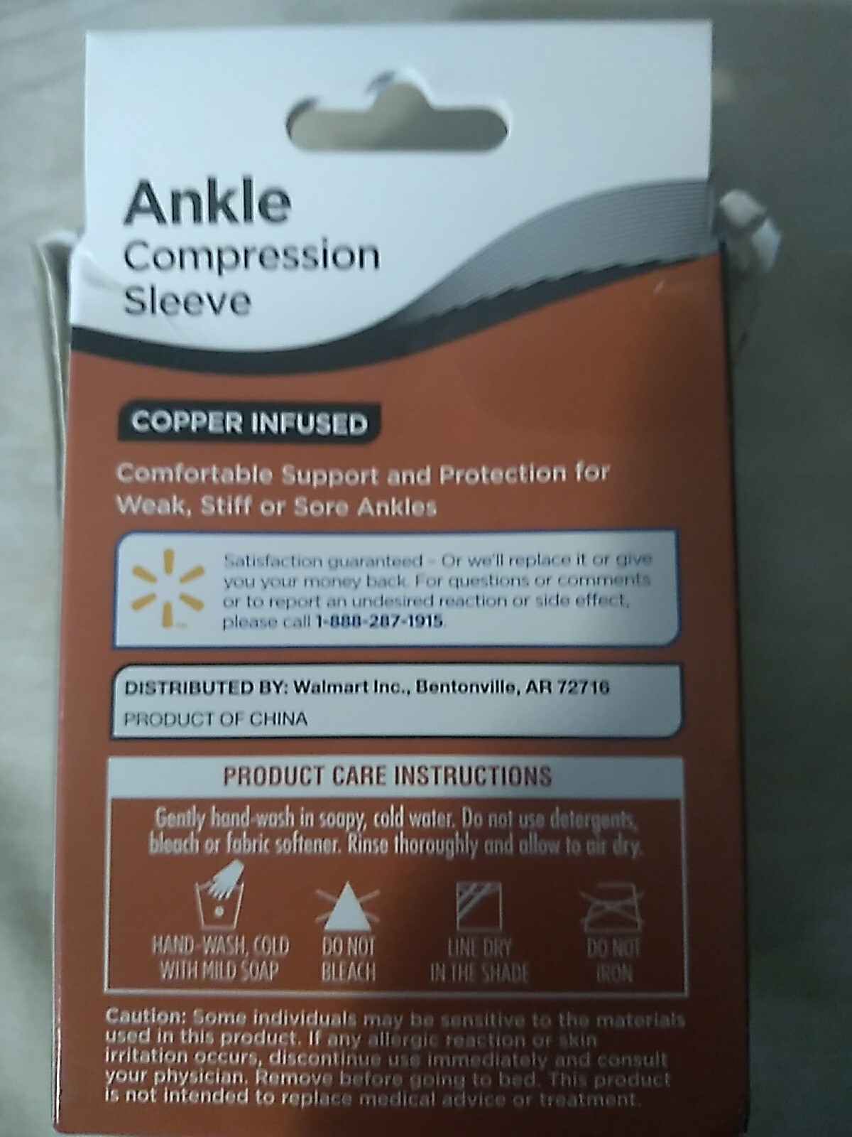 Equate Ankle Compression Sleeve M/L ( 1 support ) fits left or right ankle Coppe