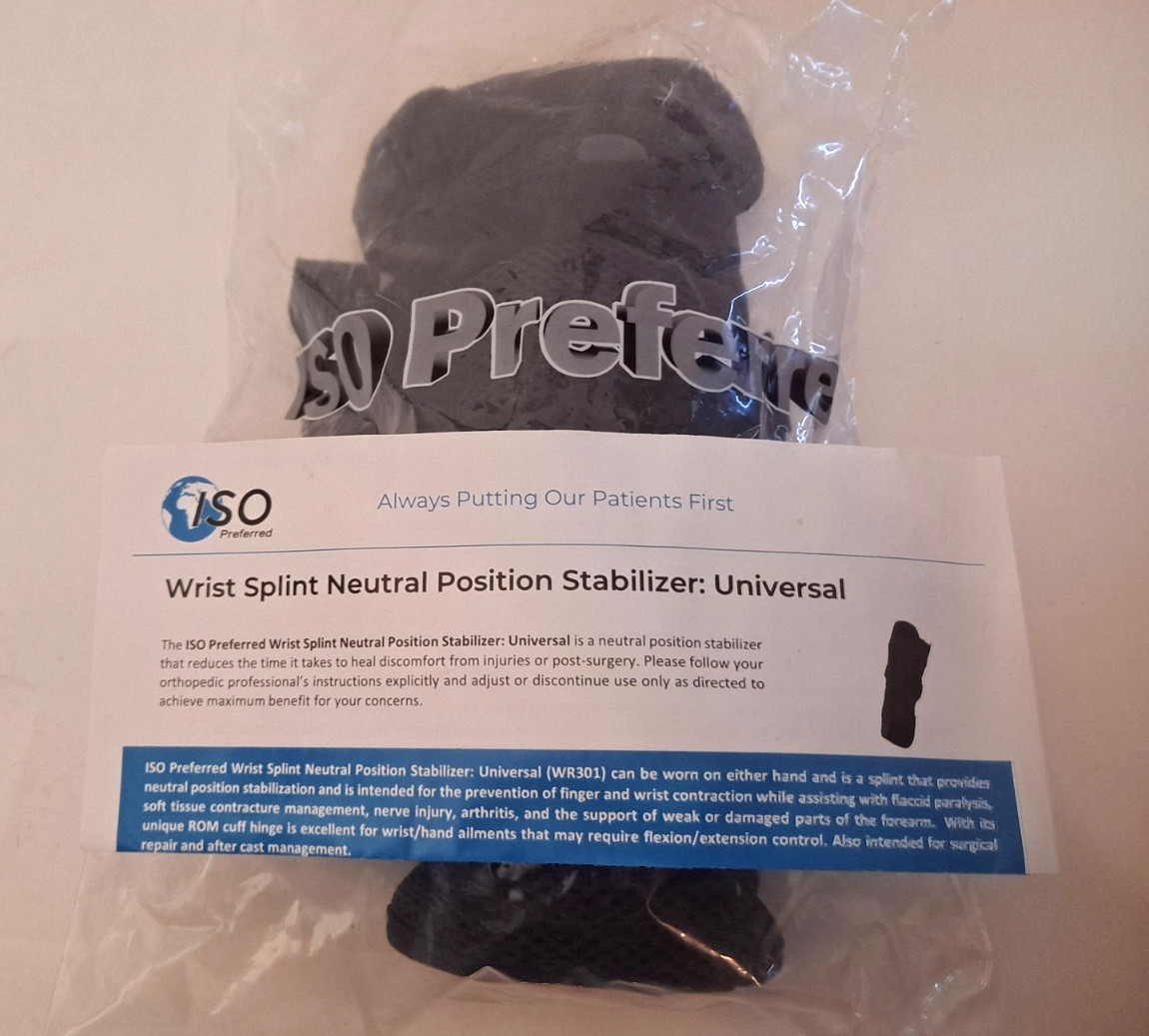 NEW ISO-WR301 Preferred Wrist Splint Neutral Position Stabilizer Brace Universal