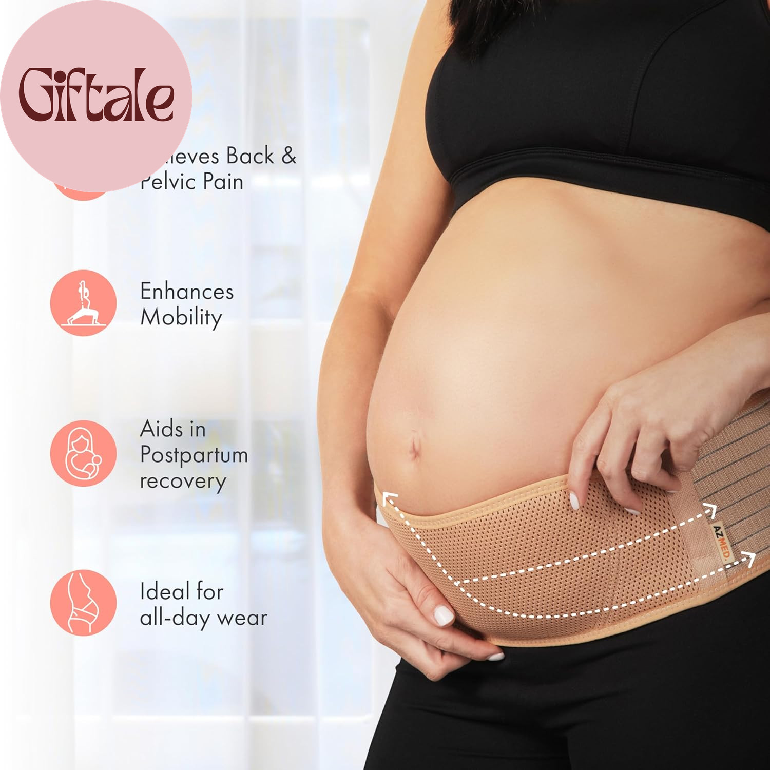 Maternity Belt Back Support – Adjustable Abdominal Binder for Pregnancy – Belly