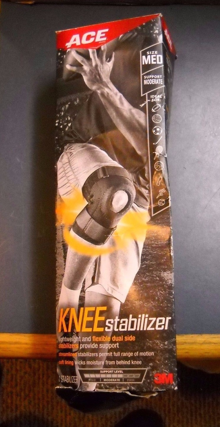 ACE ACTIVE SPORT KNEE STABILIZER 3M SIZE MEDIUM MODERATE SUPPORT ALL SPORTS