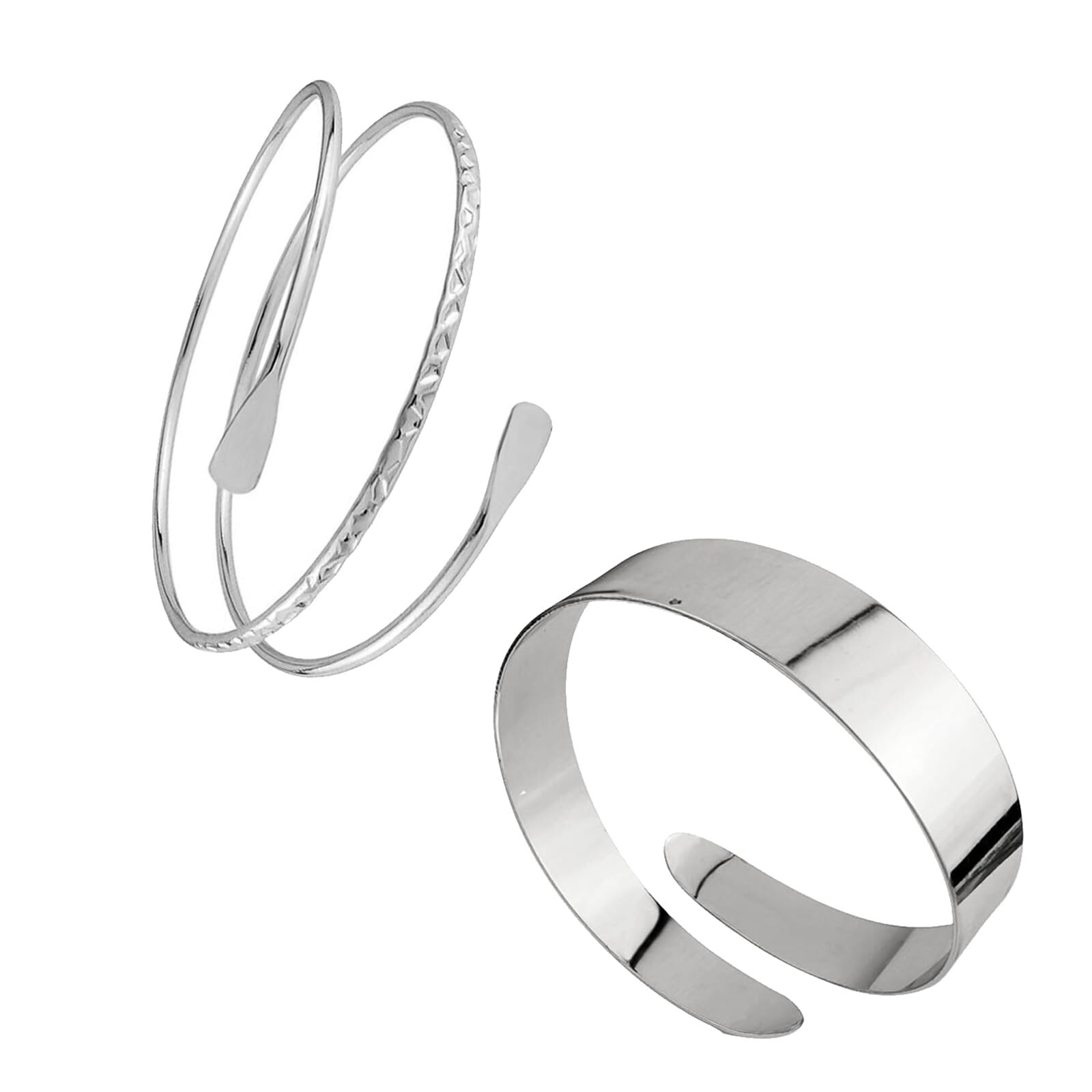 ZMANYIJEW 2 Pcs Arm Cuff Upper Arm Gold Band Cuff for Women Adjustable Arm Br…