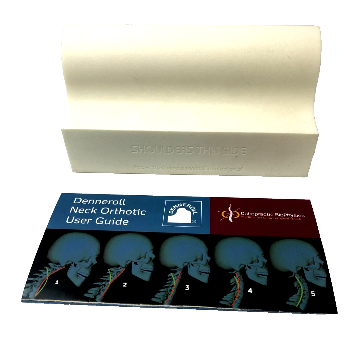 Denneroll Cervical Neck Orthosis Size M White Neck Support w/ Box User Guide