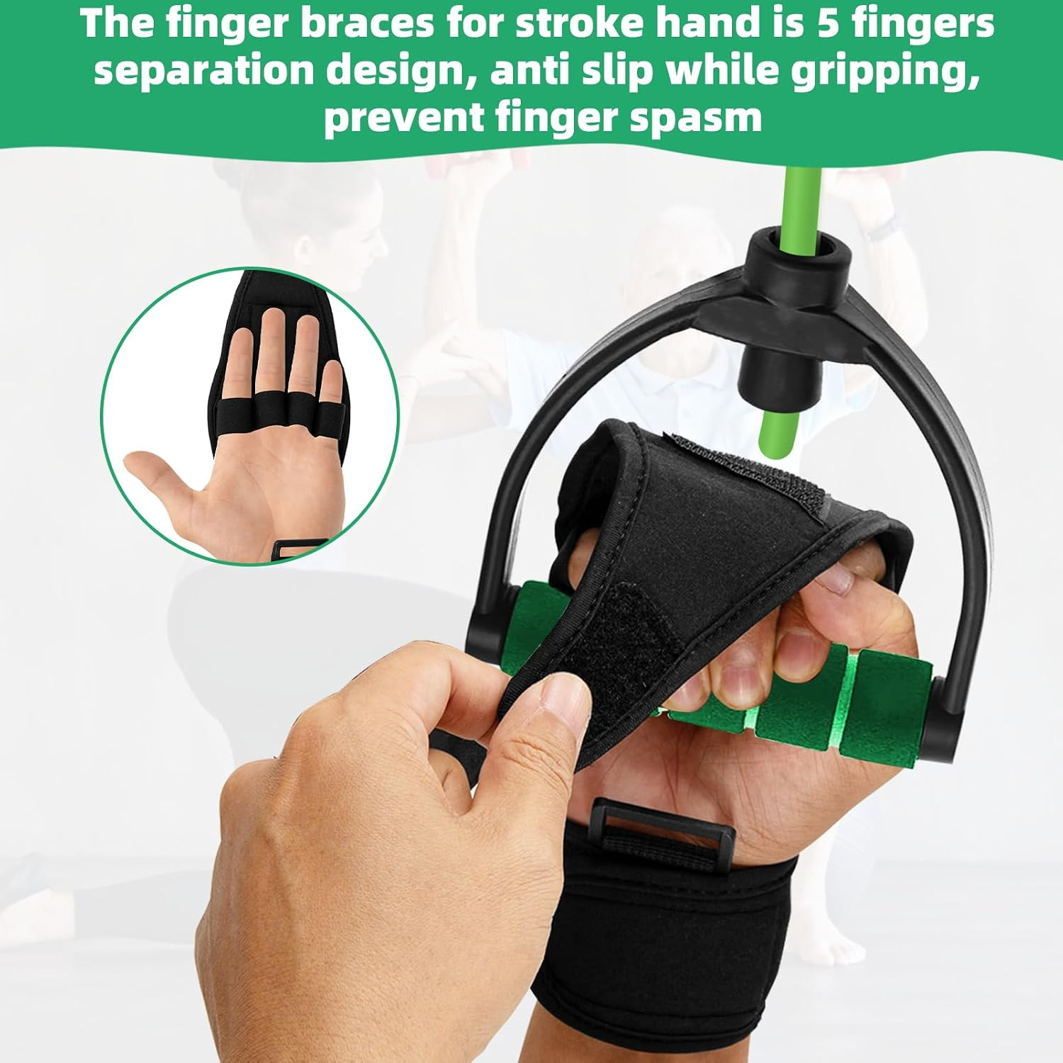 Stroke Hand Rehabilitation Glove, Finger Splint for Anti-Spasticity Training to