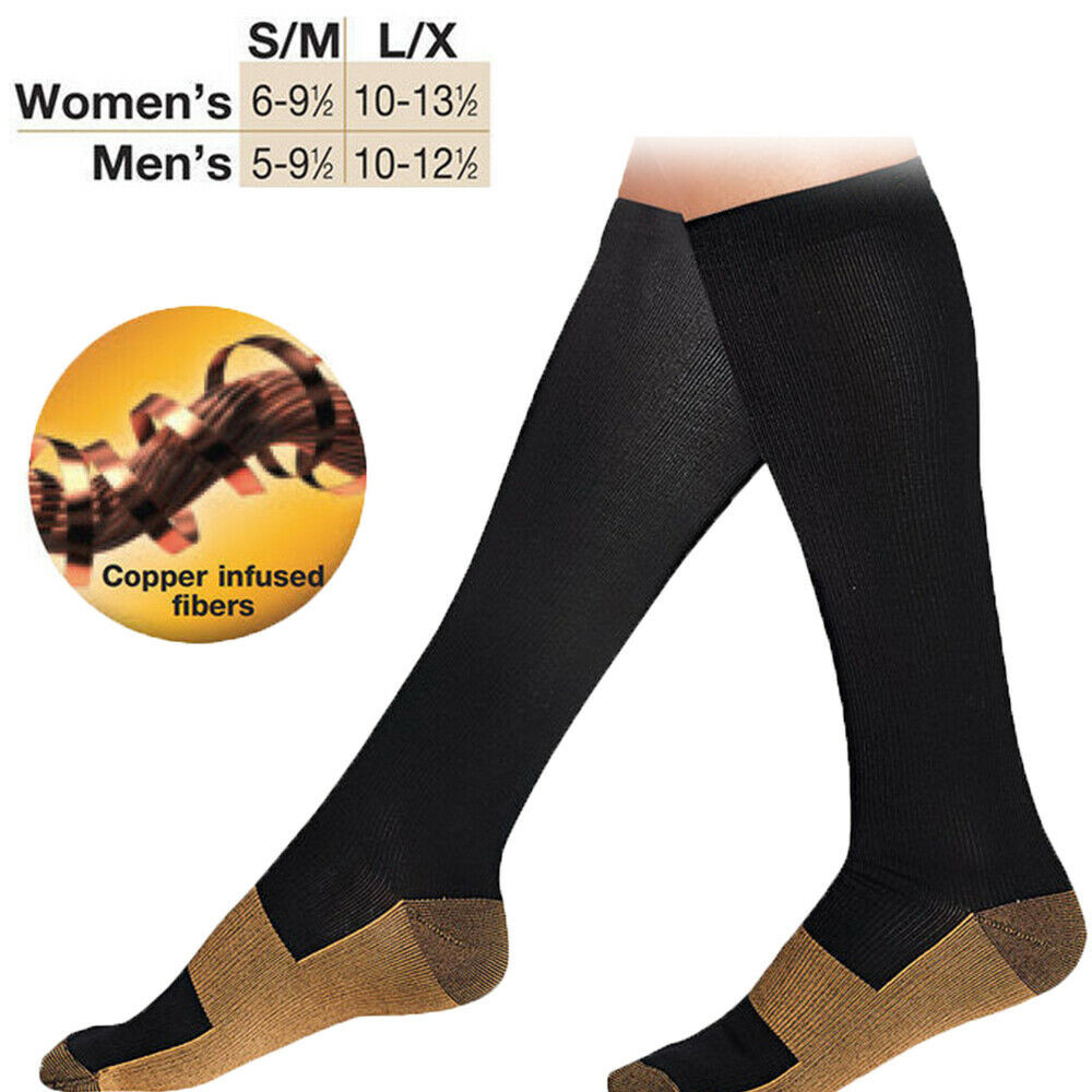 Compression Socks 3 Pairs Leg Support Stockings Pain Relief Fr Men Women S-XXL