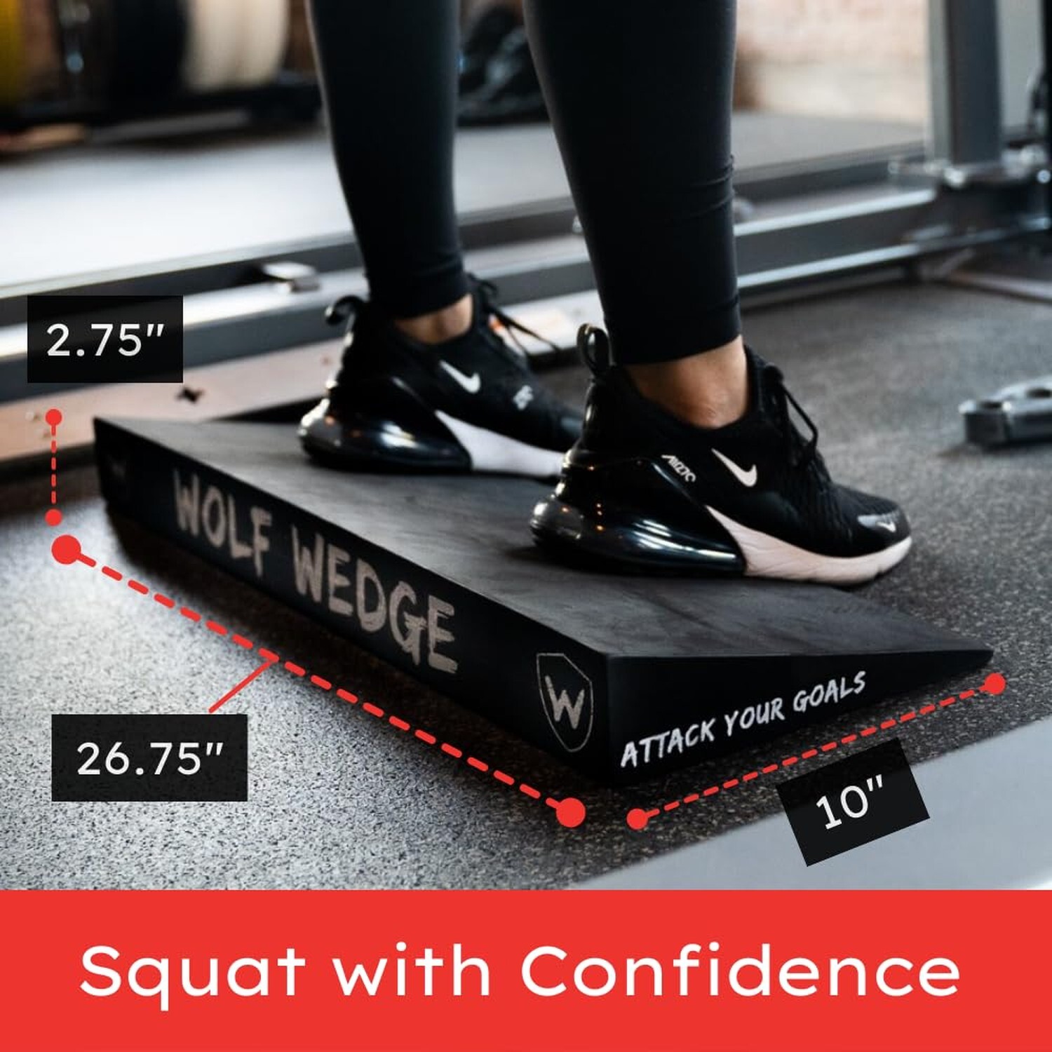 Squat Wedge – Slant Board Heel Lift for Strength and Knees Over Toes – Calf S…