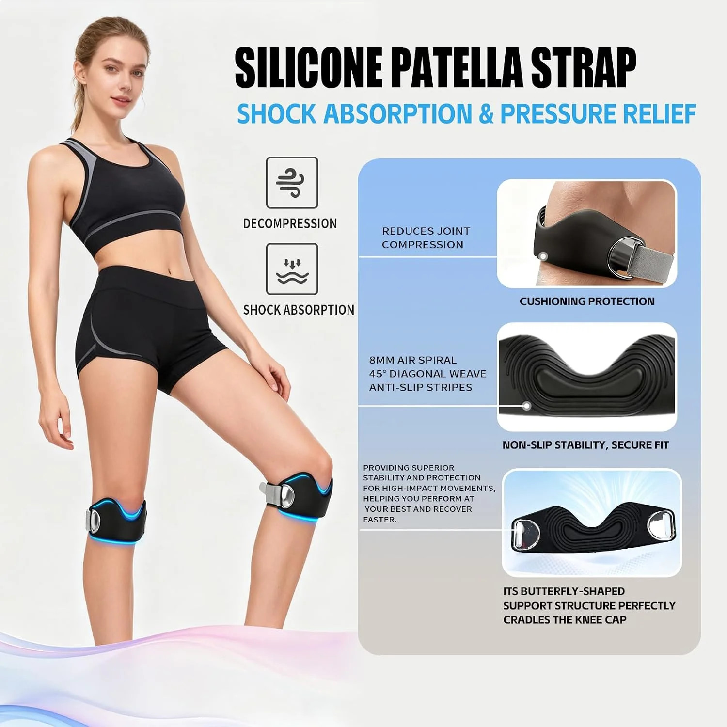 Stryde Precision Knee Strap – Premium Stryde Knee Strap with Silicone Lock-Po…
