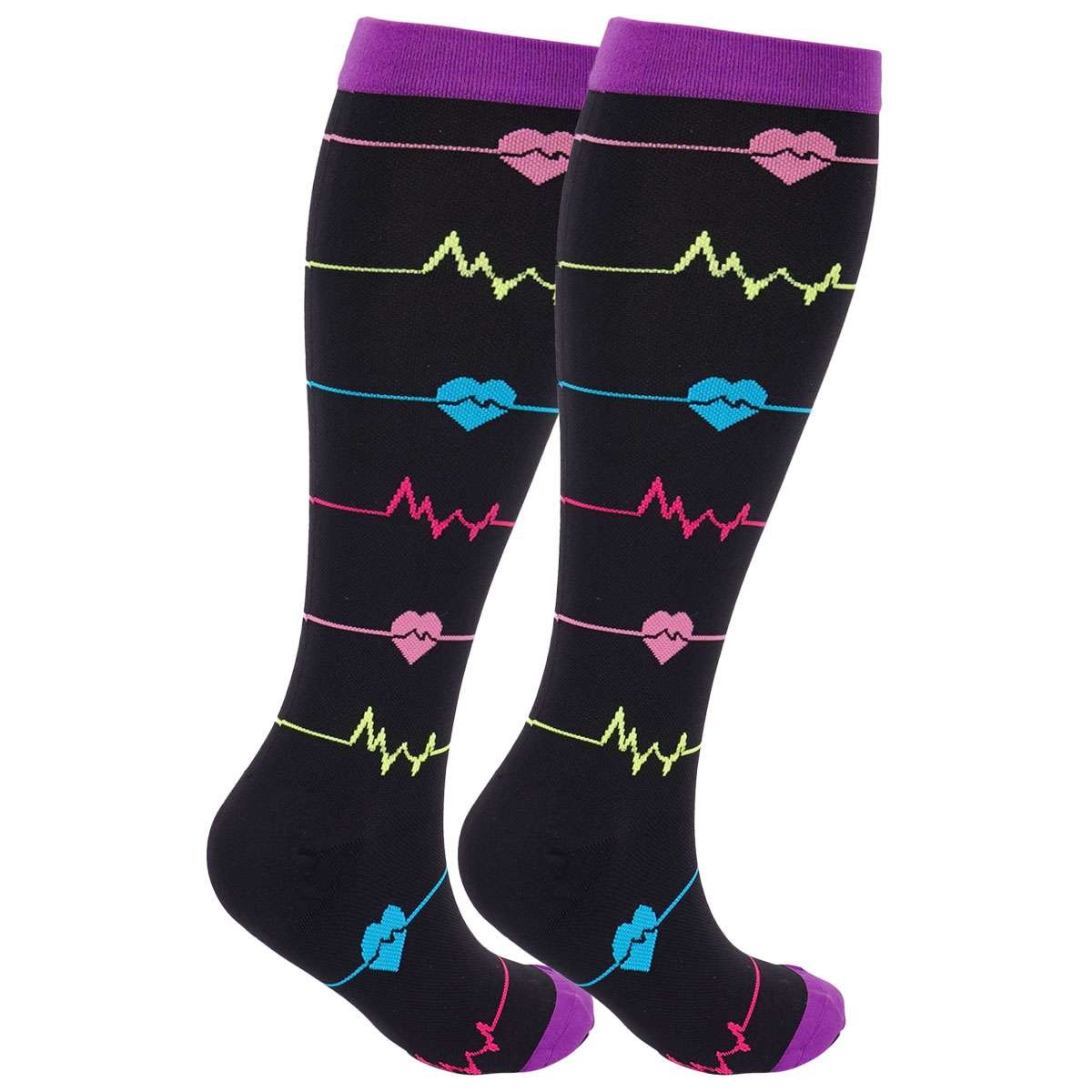 Compression Socks 15-20 mmHg Medical Knee High For Women Men Circulation 2XL-4XL