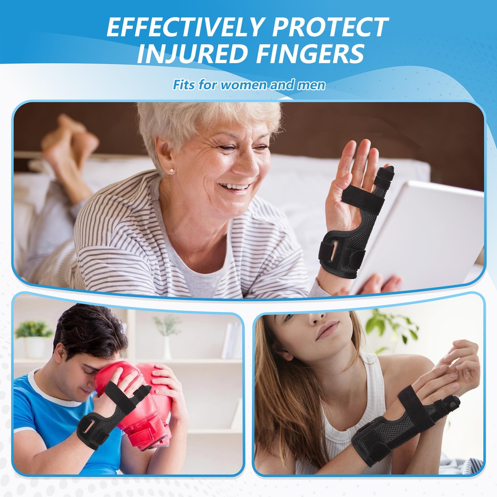 Pinky Finger Splint for Broken Trigger Metacarpal Hand Brace Tendonitis Pain M
