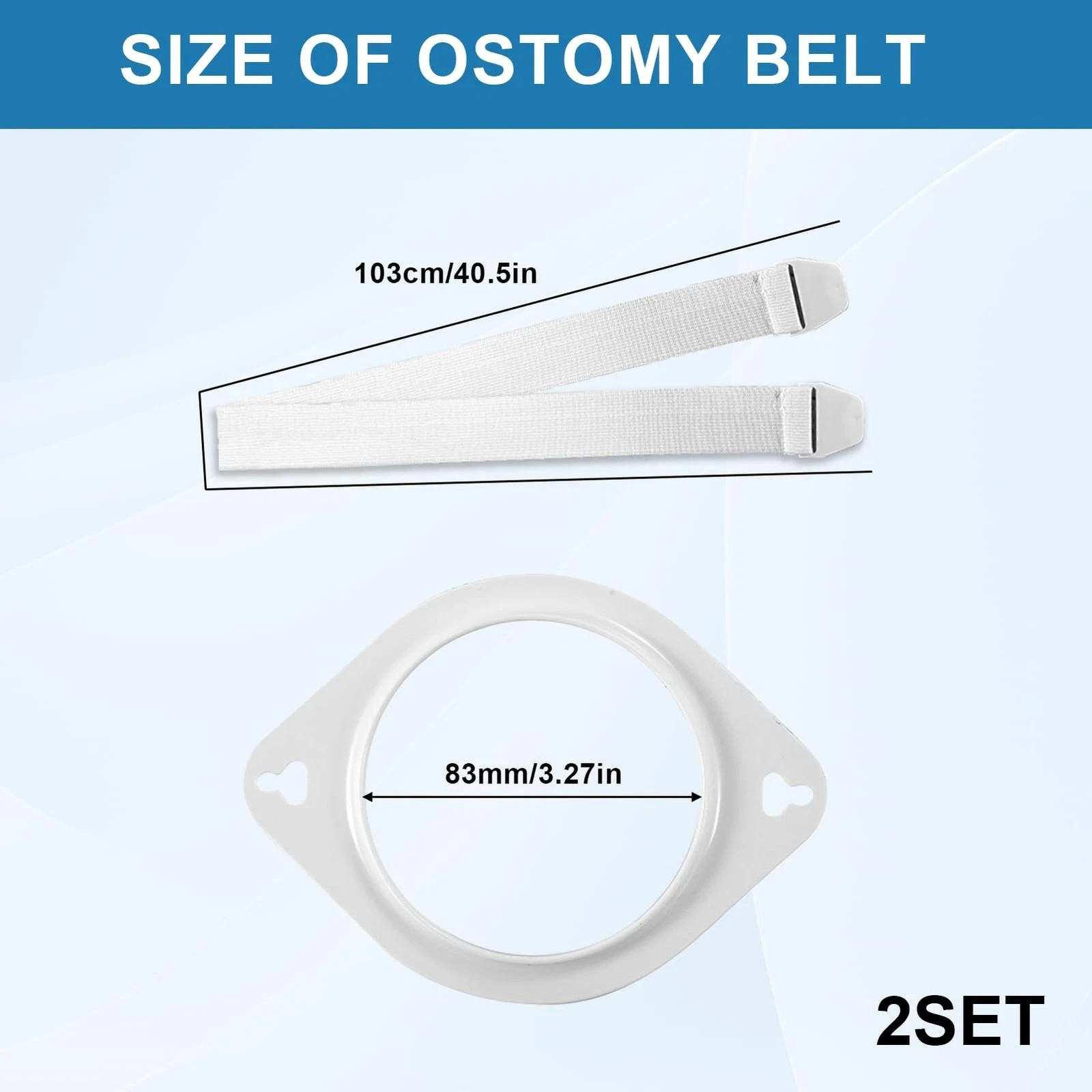 2 Pcs Adjustable Lightweight Ostomy Hernia Belt For Colostomy/Ileostomy, Osto…