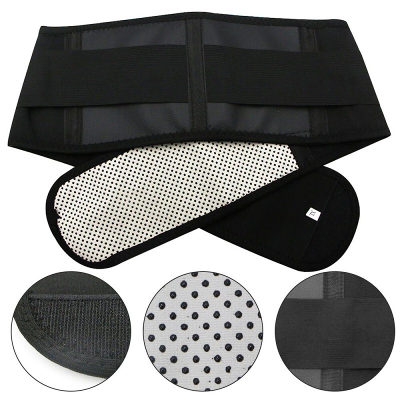 Magnetic Self Heating Lumbar Lower Back Support Brace Waist Belt Pain Relief