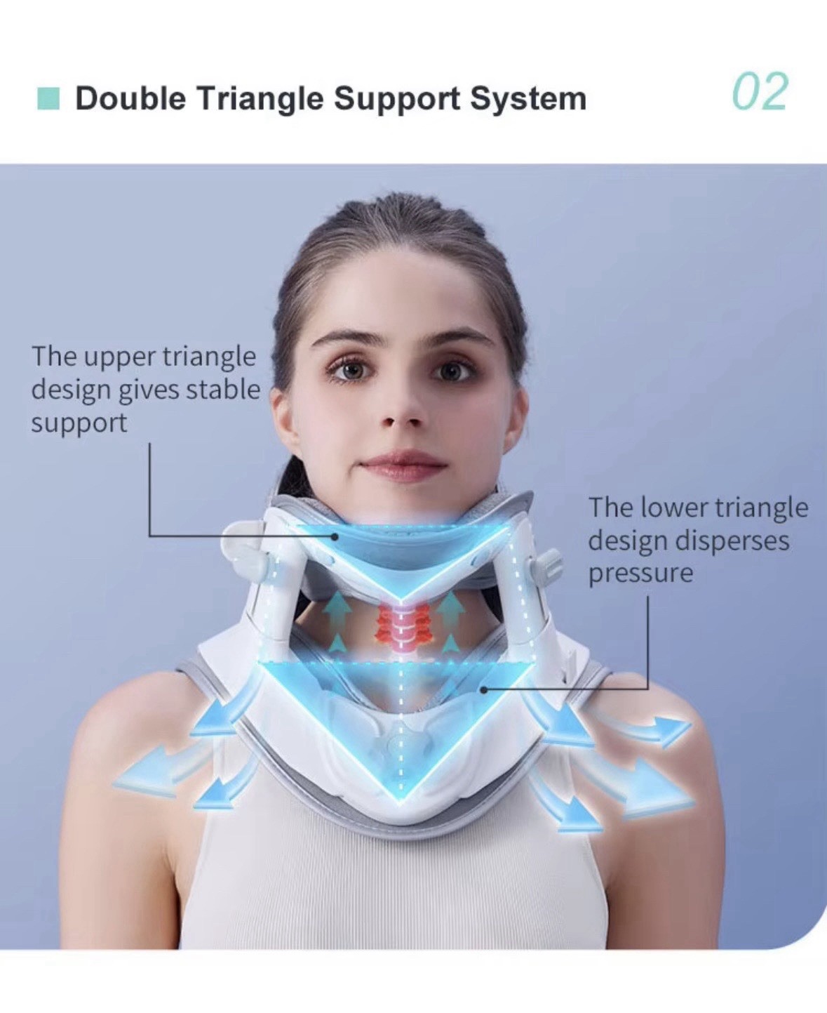 Neck Brace Support ,adjustable Cervical Stretchers , For All Neck Sizes