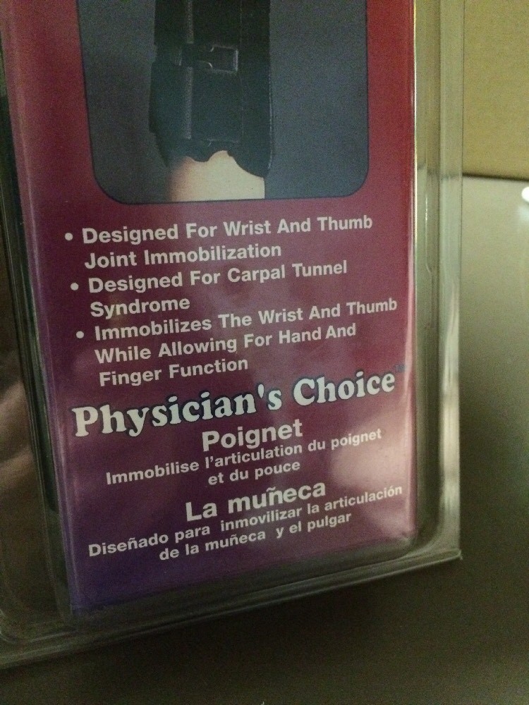 Physicians Choice Premier Wrist Brace Left Size XS #5000-4551 NIP