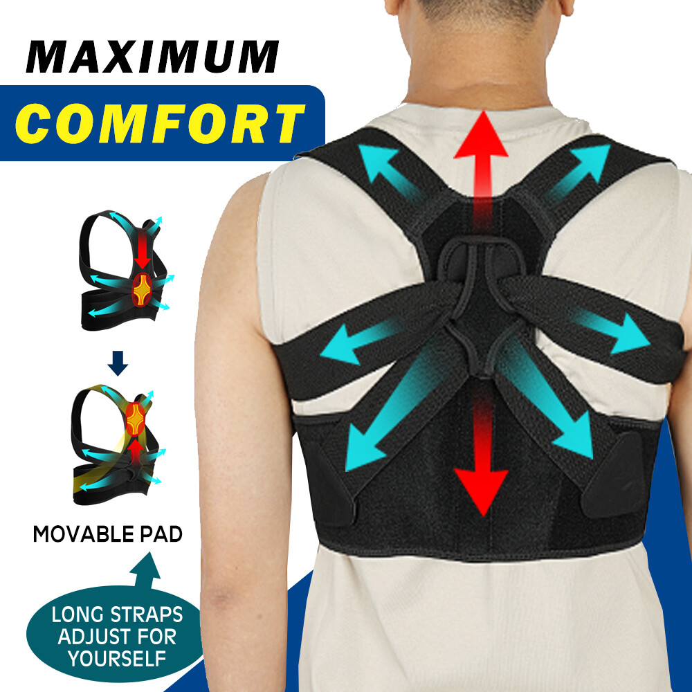 Back Brace Posture Corrector Shoulder Straightener Belt Pain Relief Fortemotus
