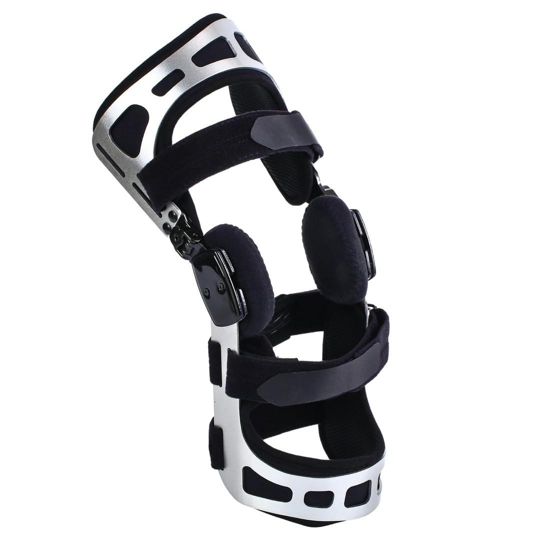 Double Upright OA Unloader Knee Brace,Bone on Bone Support (Medium Left Knee)