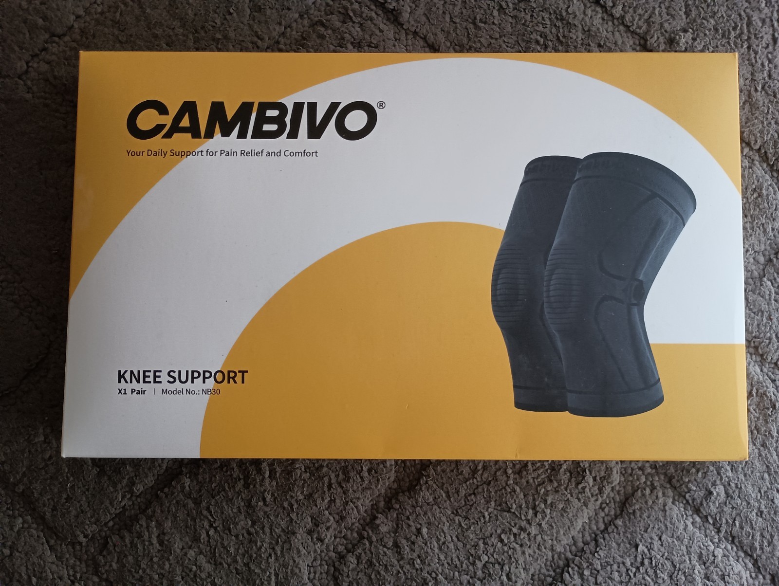CAMBIVO Knee Braces 2-Pack Unisex Patella Support Strap (SEE DESCRIPTION!!)