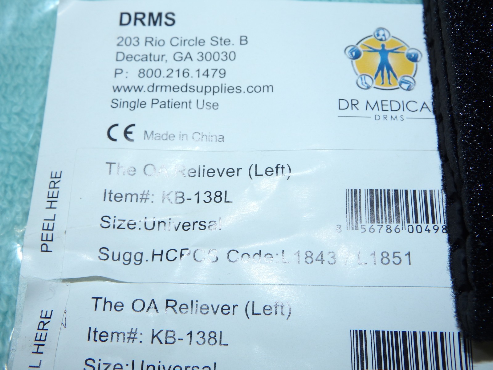 DRMS The Dual OA Reliever | Left | Size Large & Suspension Sleeve 138L KB139