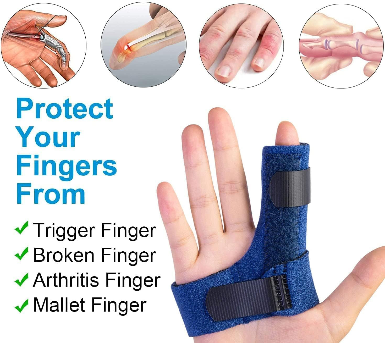 Finger Brace, Trigger Finger Splint for Index Middle Ring Pinky Finger Arthritis