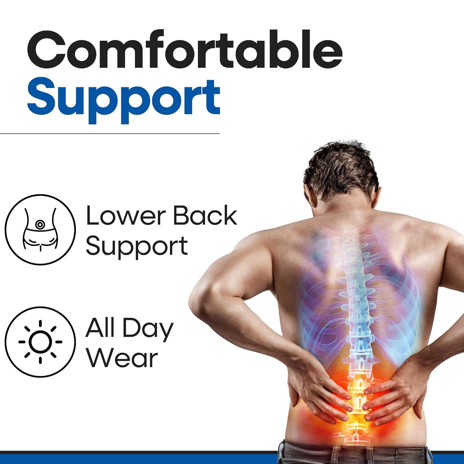 Plus Size Hip Brace Thigh Compression Sleeve | Sciatica Pain Large, black