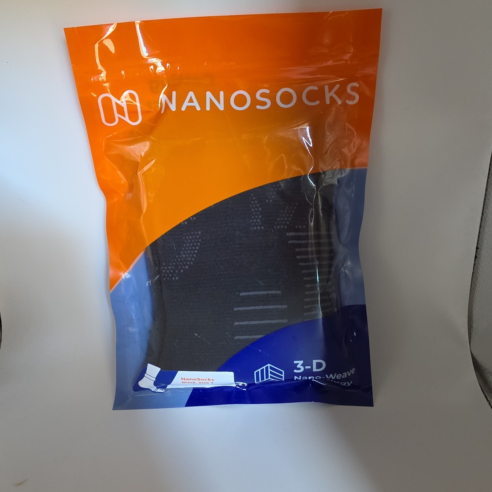 Nanosocks Compression 3D Nano-Weave Technology Black S 2 Medium 1 Pair Of Socks