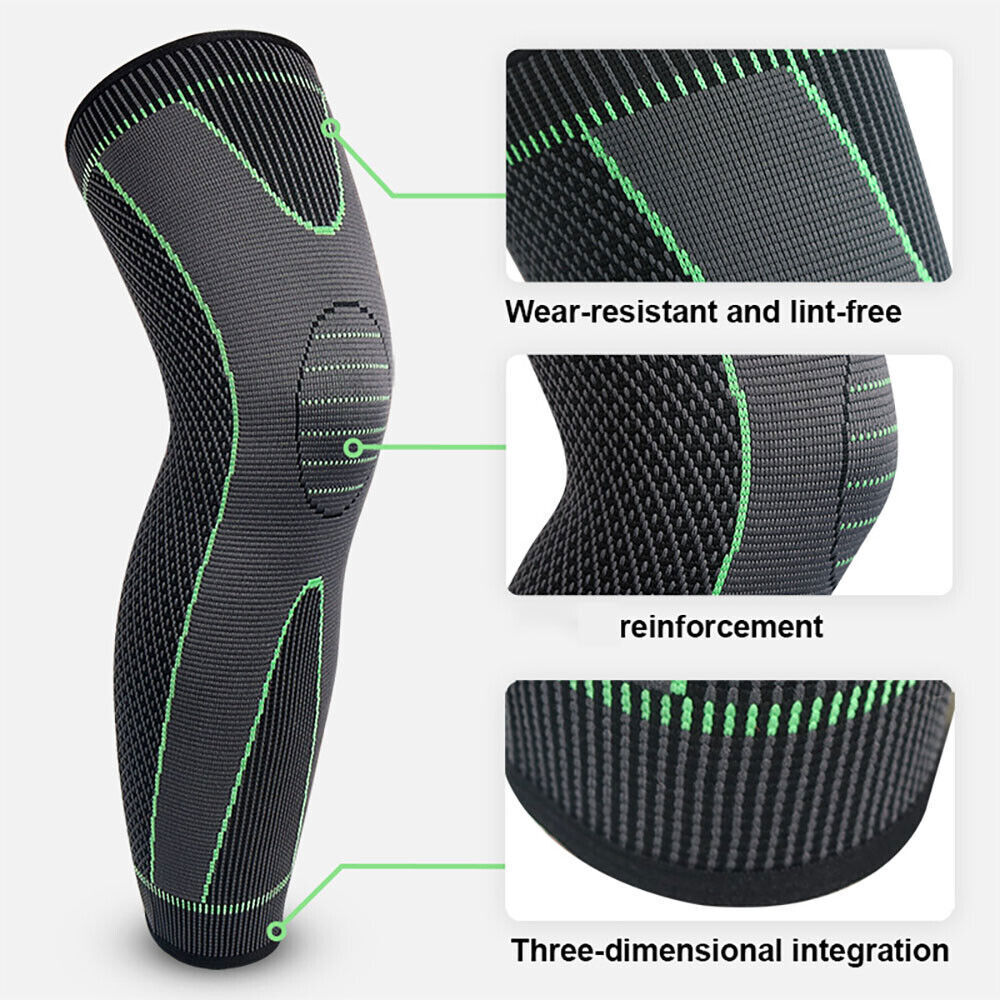 Knee Support Brace Calf Relief Knee Pad Sports Compressive Full Leg Sleeve Socks