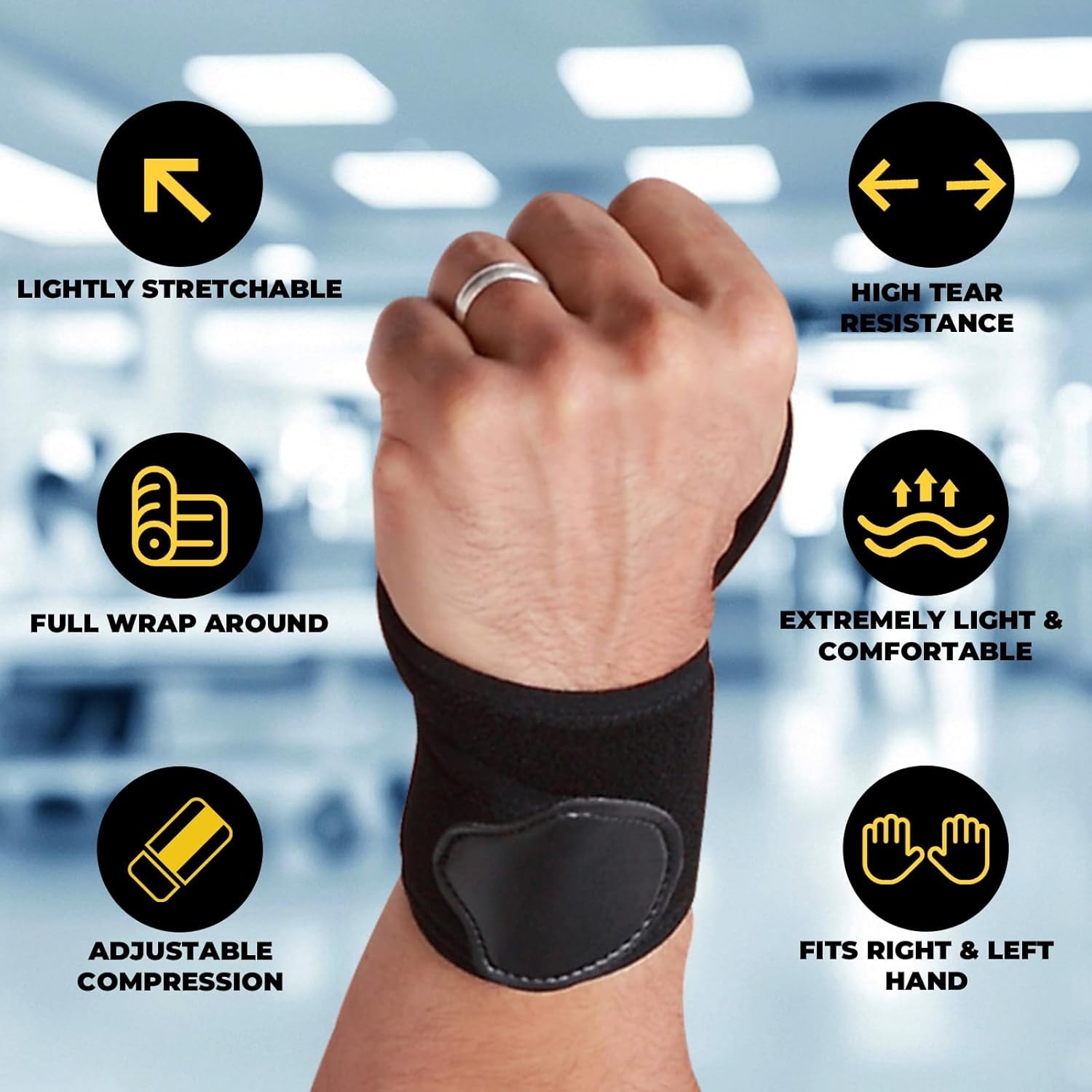 Eco-Friendly Adjustable Wrist Brace for Tendonitis & Arthritis Relief – Size M
