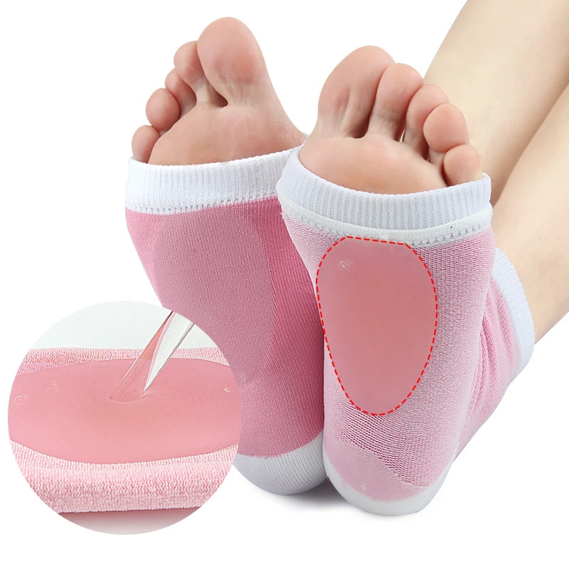 Two-in-one arch gel cotton socks for men and women arch support foot pads soft g