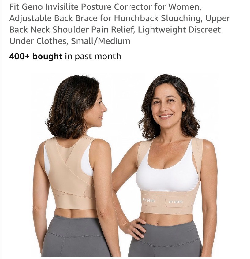 Fit Geno Invisilite Posture Corrector For Women Small/Medium BEIGE NIOB