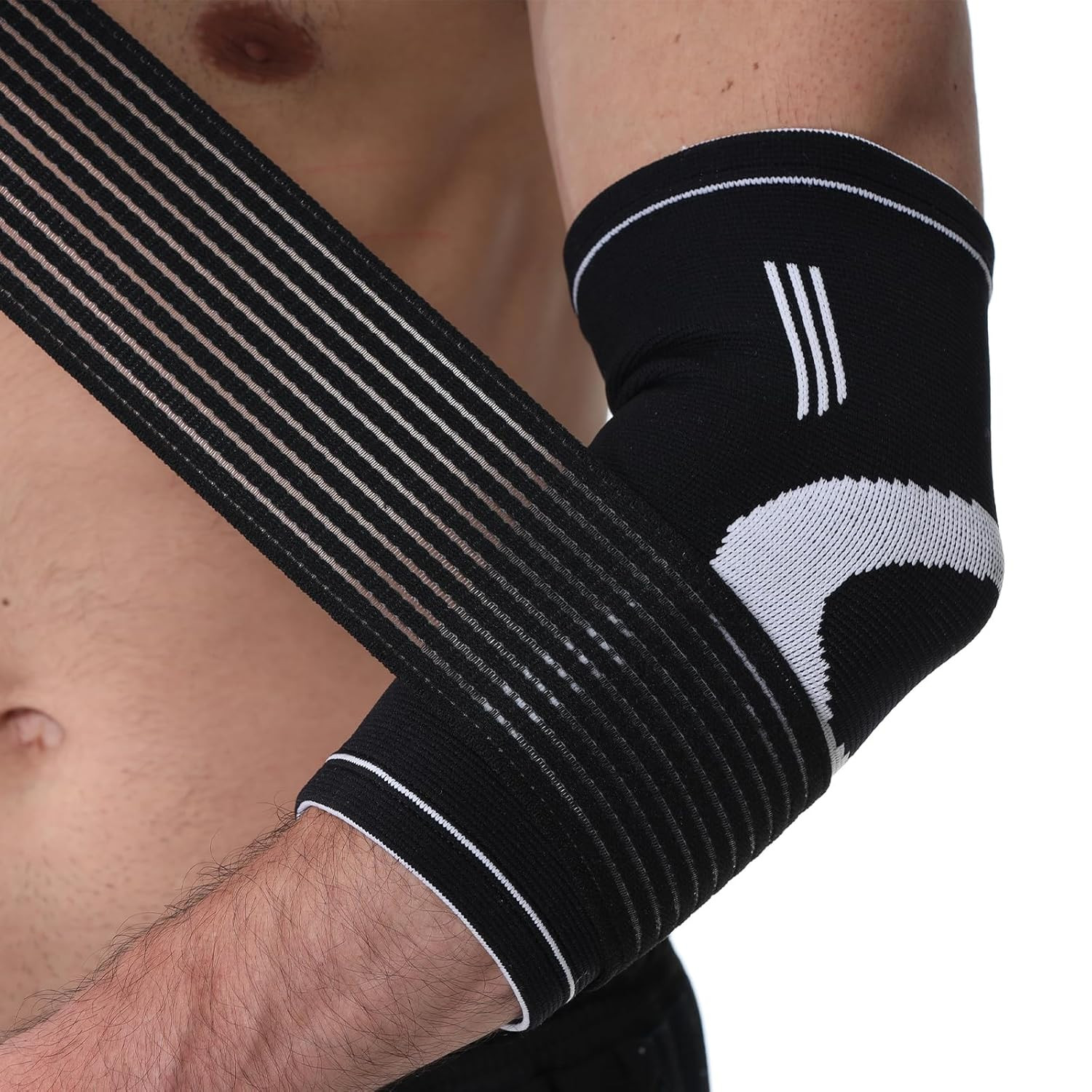 Elbow Support Brace (Black, Size M, 1 Unit)