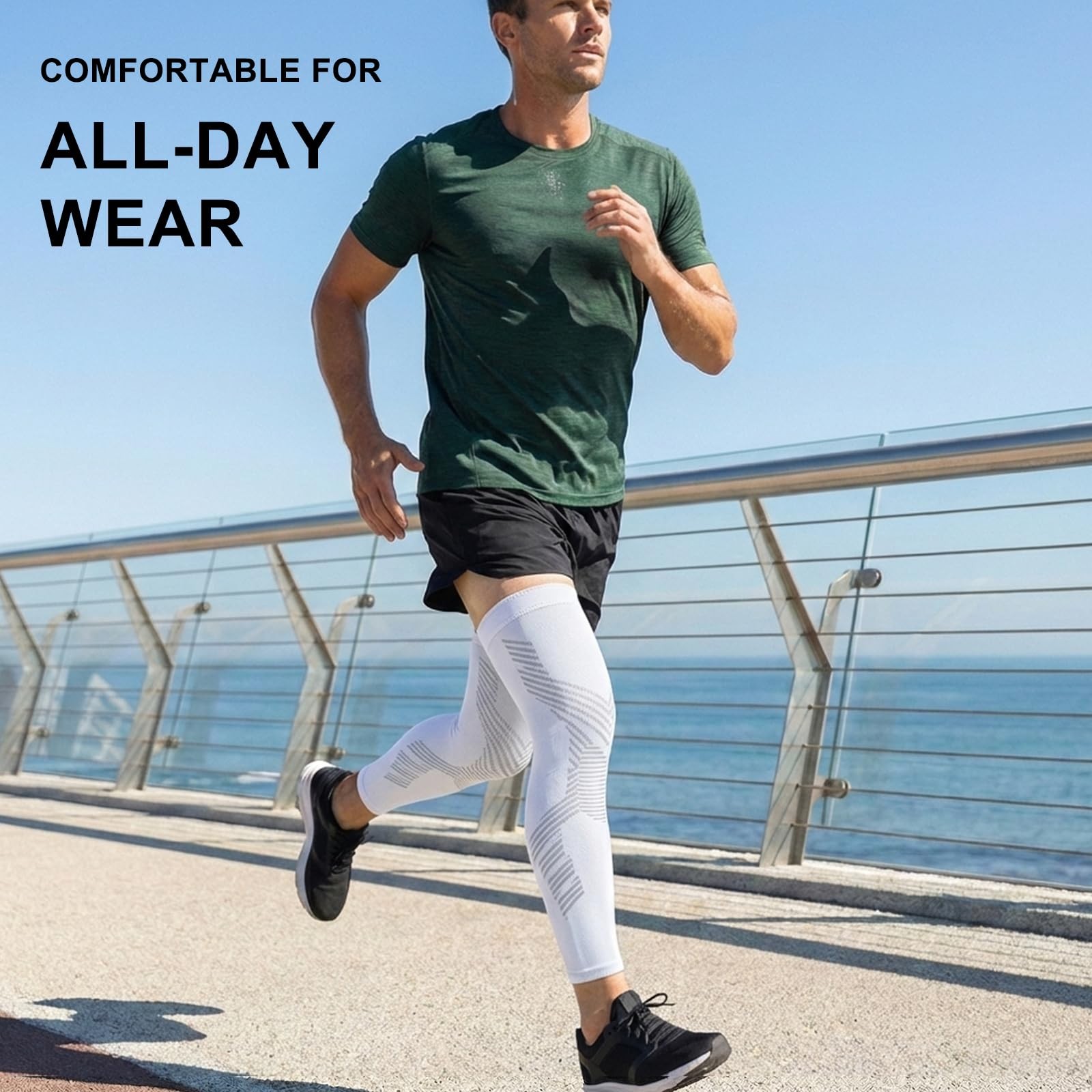 NuCamper Compression Sleeves White 2XL