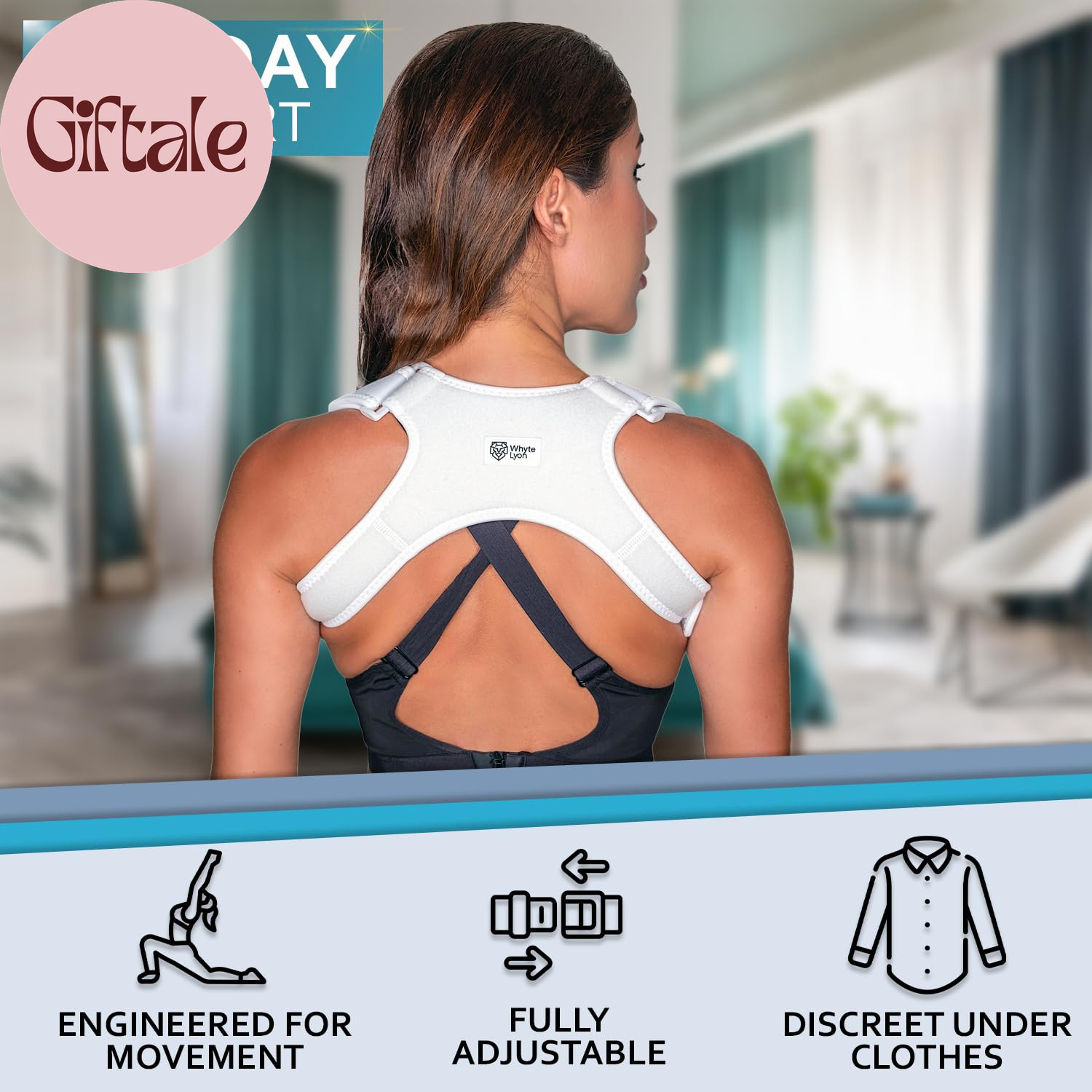 Upper Back Posture and Neck Hump Corrector – for Women and Men – Support Brace a