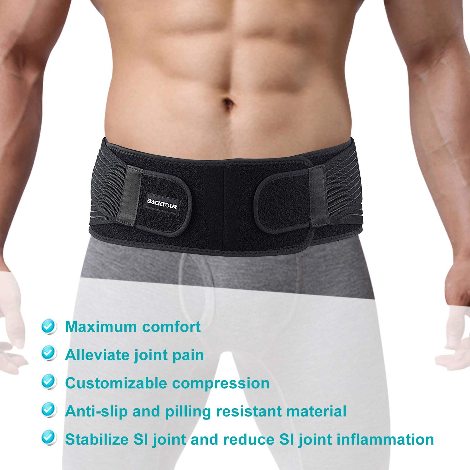 Si Belt Sacroiliac Belt for Women and Men That Alleviate Sciatic, Pelvic,Lowe…