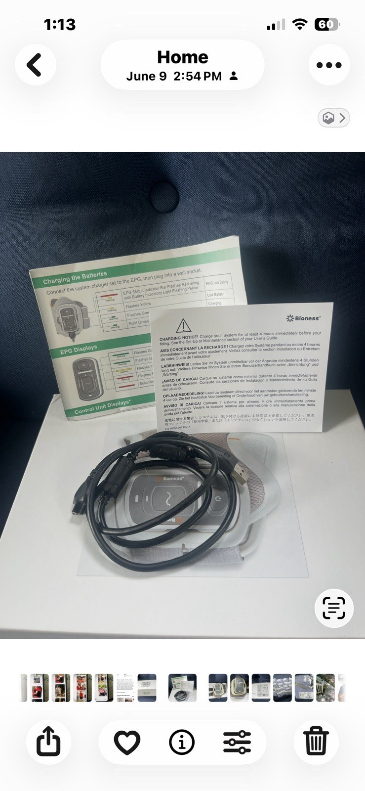 Bioness L300 Go Left Leg Electrical Stimulation Brace System LG4-5100