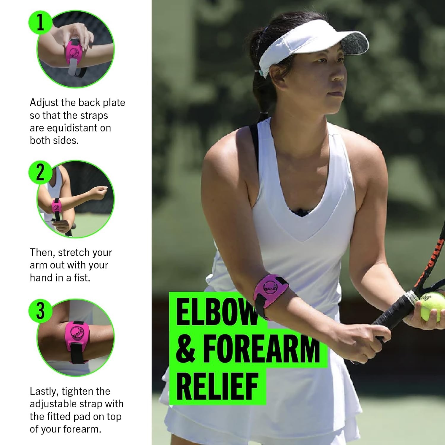 BandIT PINK Compression Arm Band – Pain Relief & Swelling