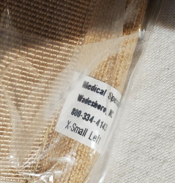 Med Spec Freehand Wrist Support Left Hand XS Brace 7.5″ Beige BRAND NEW 223061