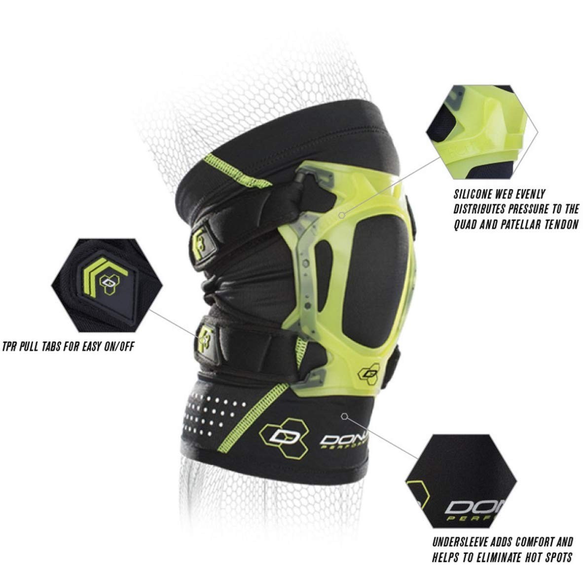 DonJoy Performance Webtech Short Knee Brace Black Large