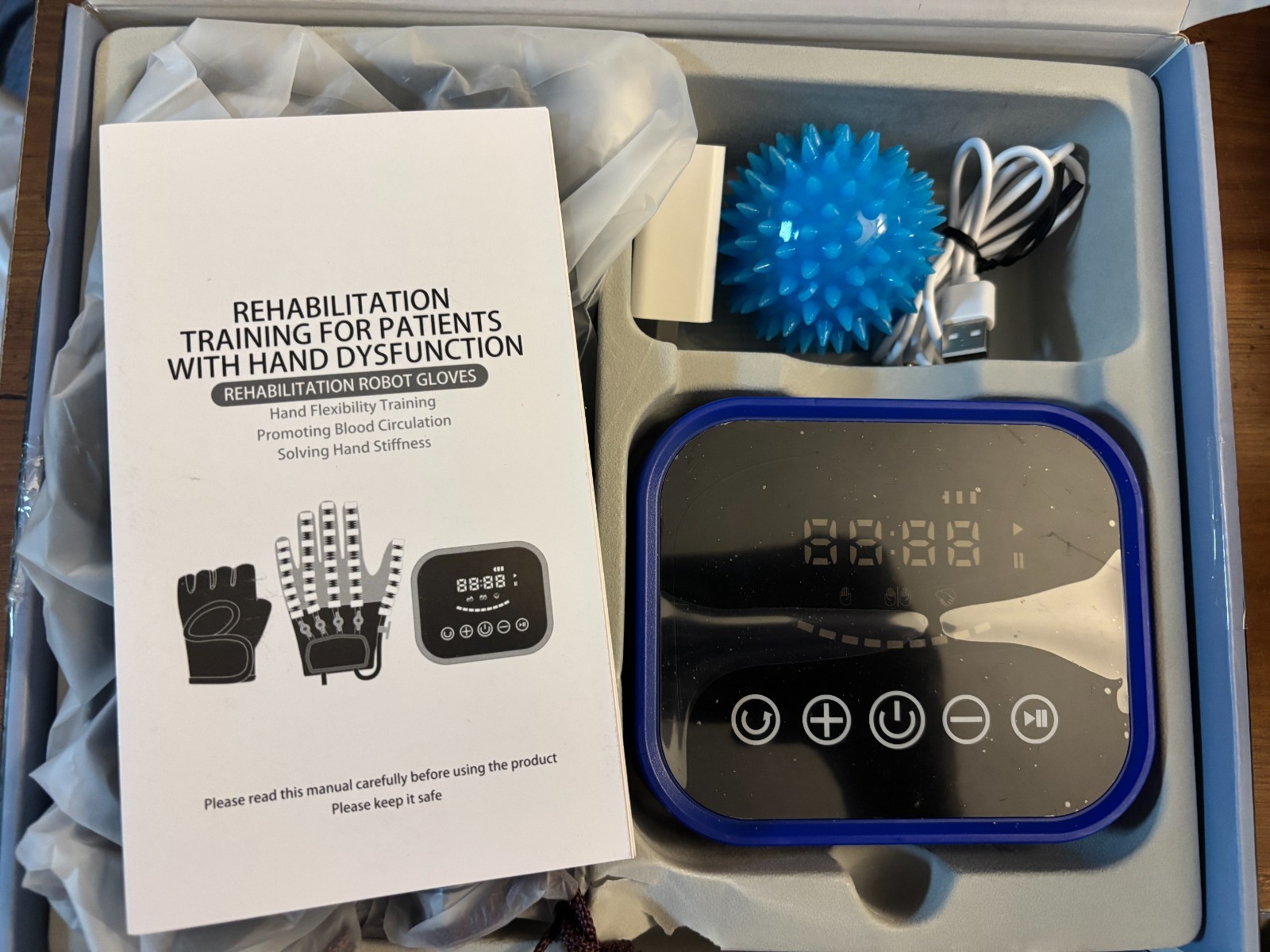 Rehabilitation Robot Glove left Hand Therapy Equipment size Large